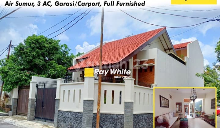 Disewakan Rumah Furnished di Cemani Solo Garasi Luas bisa 4 Mobil