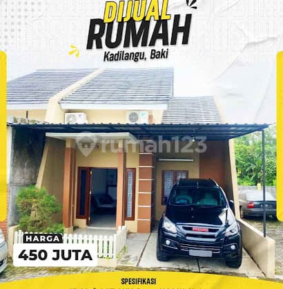 Dijual Rumah Hook Bagus Siap Huni Di Baki Dekat Solobaru