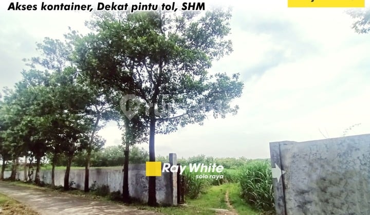 Tanah Zona Industri di Sragen Luas 2H Akses Kontainer Dekat Tol