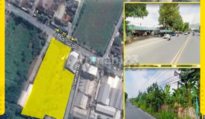 Tanah 5000M di Jl Adisucipto Lokasi Premium Cocok untuk Usaha