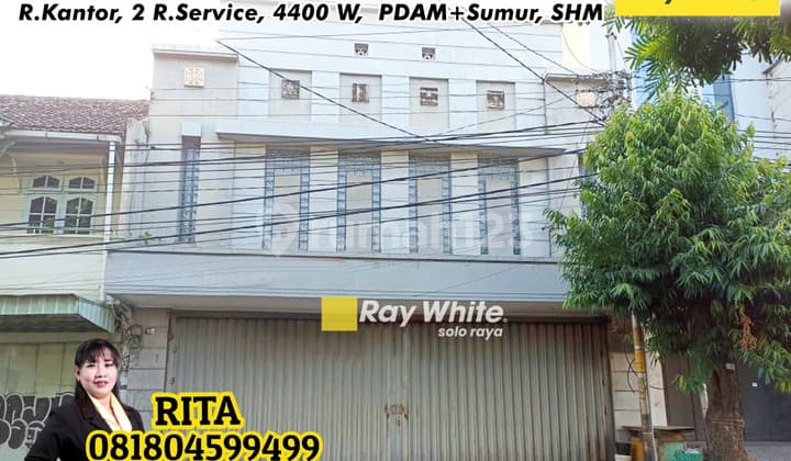 Mau Bagi Waris Dijual Ruko 3 Lantai Keprabon Slamet Riyadi Solo