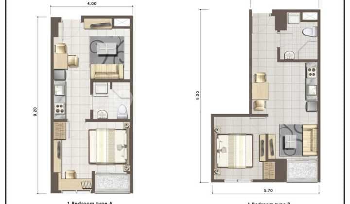Dijual Apartemen 1Br (Bukan Studio) Cosmo Terace, Thamrin City Jakarta Pusat
