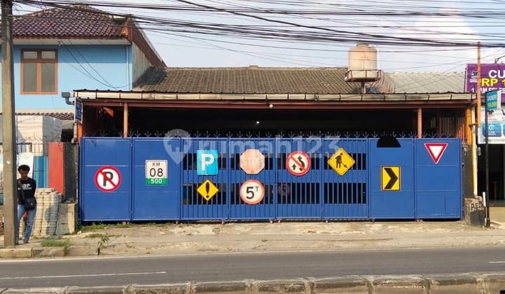 Workshop Gudang Samping Jalan Raya Ciputat Dekat Tol Pamulang