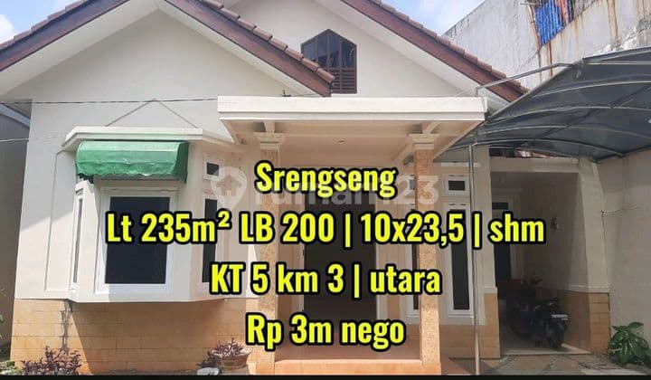 Butuh Cepat ! Rumah Lama Posisi Pojok Srengseng Jakarta Barat