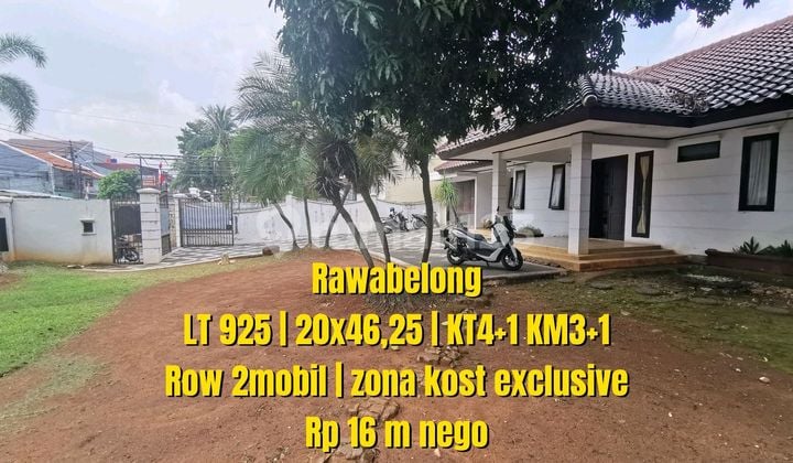 Lokasi Emas! Harga Masih Nego! Rumah 1 Lantai Siap Huni Lebar 20 Meter Strategis Jalan Salam Raya Dekat Pasar Kembang Rawabelong Kebon Jeruk Jakarta Barat
