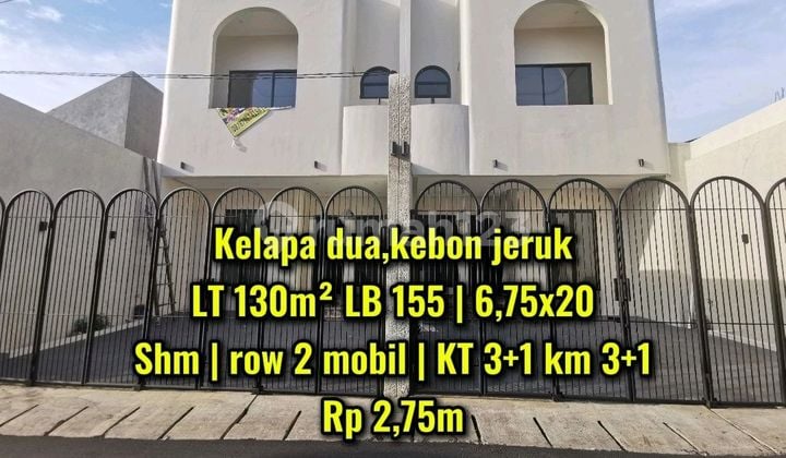 Rumah Baru Lebar 6 Kelapa Dua Kebon Jeruk
