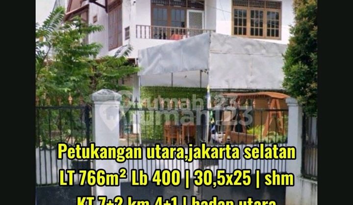 Rumah Lama 2Lt Lebar 30 Tepi Jalan Utama Petukangan Utara Jakarta Selatan