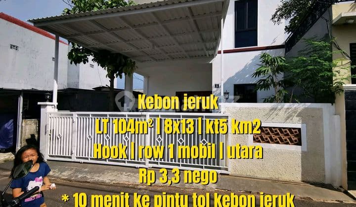Lokasi Emas! Harga Masih Nego! Ruma7h 2 Lantai Baru Dipakai 1 Tahun Lebar 8 Meter Jalan Pahlawan Kebon Jeruk Jakarta Barat