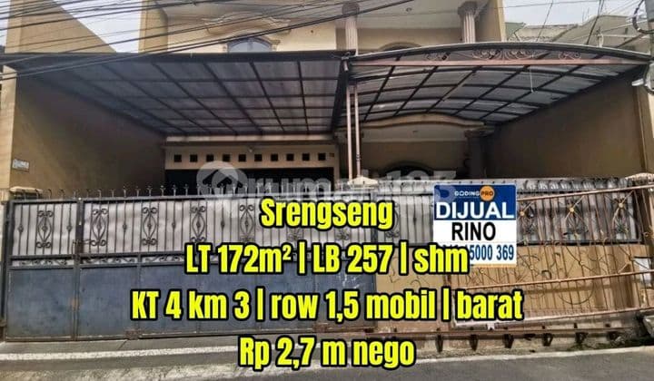 House Needs Renovation Siantan Street Srengseng West Jakarta