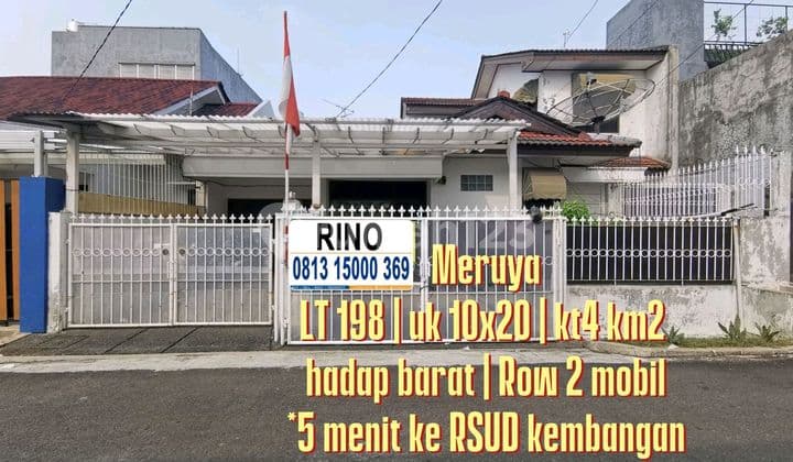 Rumah Lama Terawat Lebar 10 Dekat Rsud Kembangan Meruya Utara Jakarta Barat