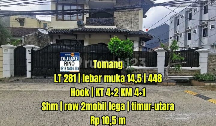 Lokasi Emas! Harga Masih Nego! Rumah 3 Lantai Hook Siap Huni Tomang Jakarta Barat