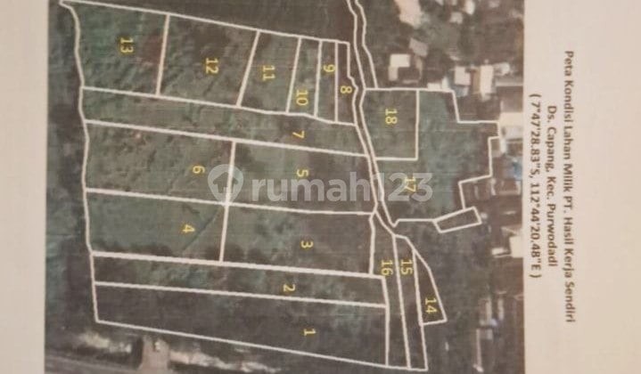 Dijual Tanah di Jalan Provinsi Malang Purwosari Pasuruan