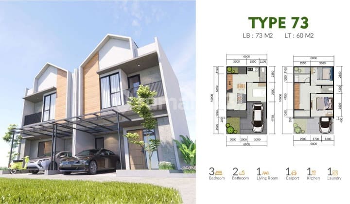 Rumah Baru Dp 0% Akses 5 Menit Ke Tol Jatiasih