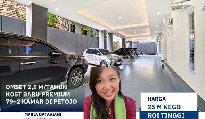 Premium Boarding House 81 Rooms Fully Occupied 100% - Monthly Revenue 2.8 Billion, Petojo Area, Parking for 6 Cars, Freehold Title