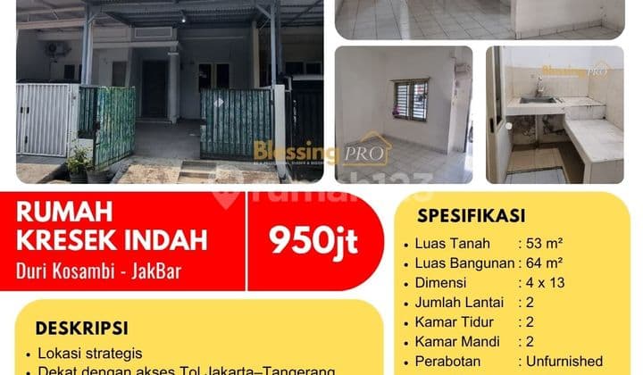 Dijual Rumah 2 Lantai Perum Kresek Indah