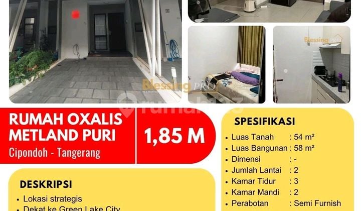 Dijual Cepat Rumah Metland Puri