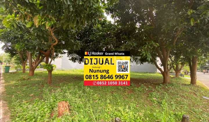 For Sale: Hook Plot Land 268m2, 24-Hour Security, Flood-Free, Direct Access to Tambun Toll, Grand Wisata Bekasi.