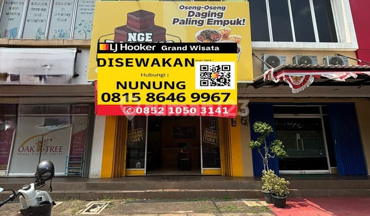 For Rent: 2-Story Shop House Ready to Use, Direct Access to Tambun Toll, 800 Meters from Grand Wisata Mall Bekasi.