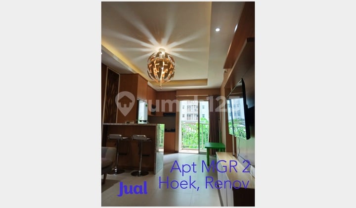 Unit Langka Mediterania Garden Residence 2 Hoek 3+1 Renov 3 BR 2 Balkon Rapi Ff