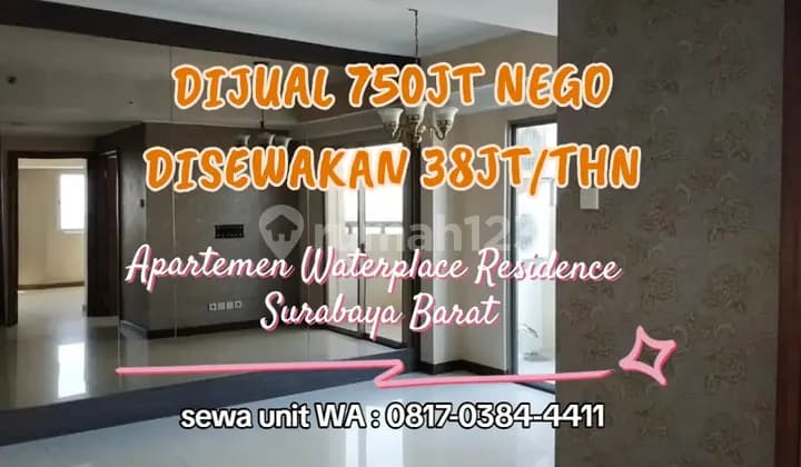 Apartemen 2 Kamar Tidur Waterplace Tower B Surabaya Barat