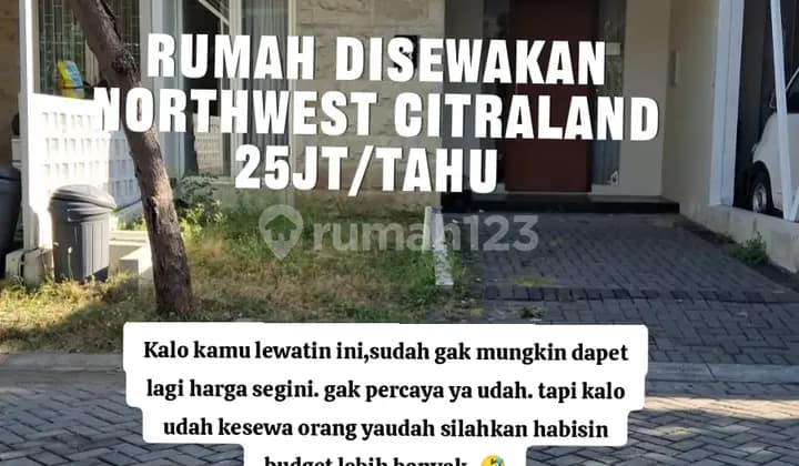 House in Citraland for Rent Cheap 25 Million/Year Near Unesa Uc