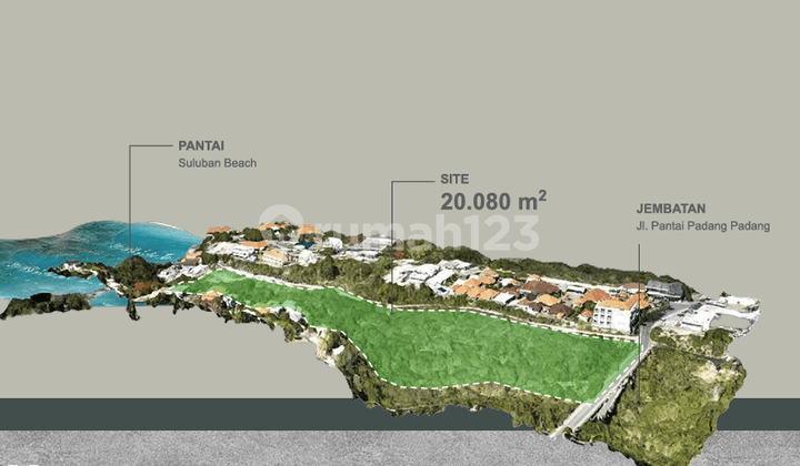 Large land with amazing view and big potential for resort project for sale in Uluwatu
