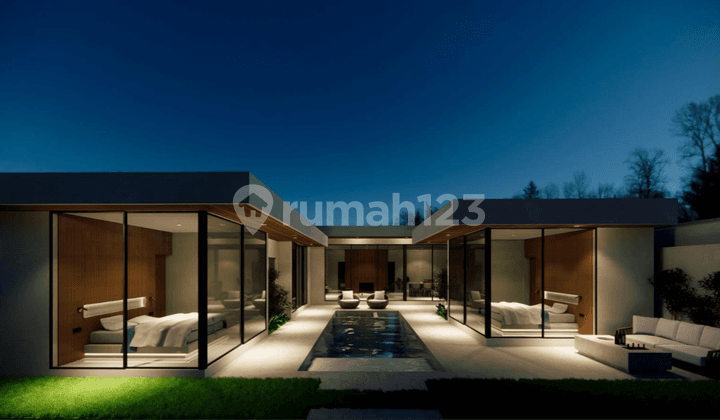 Villa Tiga Kamar Mendatang dengan Konsep Ruang Terbuka untuk Disewakan di Kaba-kaba