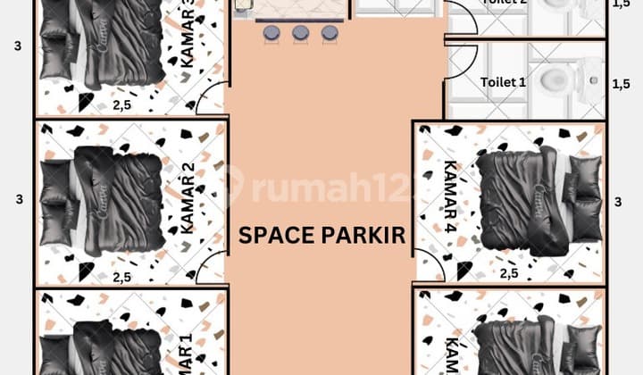 Pesan Bangun Rumah Kost Minimalis Murah