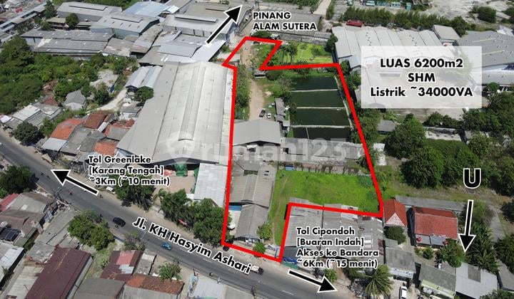 DIJUAL Tanah Pinggir Jalan Raya Hasyim Ashari Cipondoh Tangerang