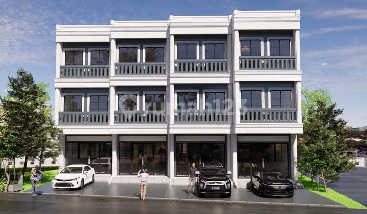 3-Story Shophouse for Sale, Eligible for KPR, Located Along Main Road