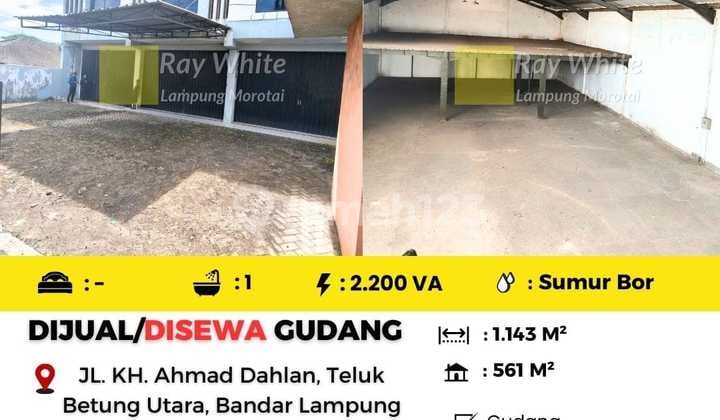 Dijual Gudang di Teluk Betung