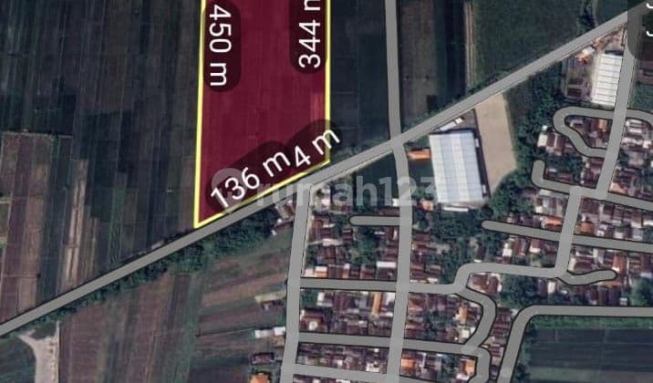 Tanah industri untuk pabrik zona industri dekat pintu Tol