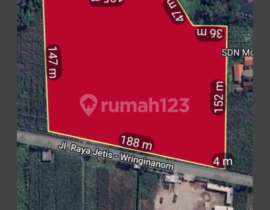 For Sale Industrial Land Zero Road Jetis Mojokerto Near Toll Gate 40ft Container Access