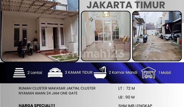Makasar Jaktim Rumah 2 Lt Dalam Cluster 27 Rumah S106