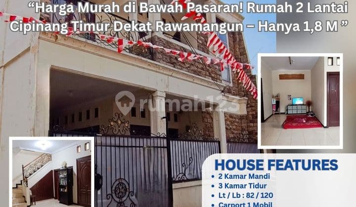 “Cuma 1,8 M! Rumah SHM Cipinang Timur, Selangkah ke Rawamangun” AC24