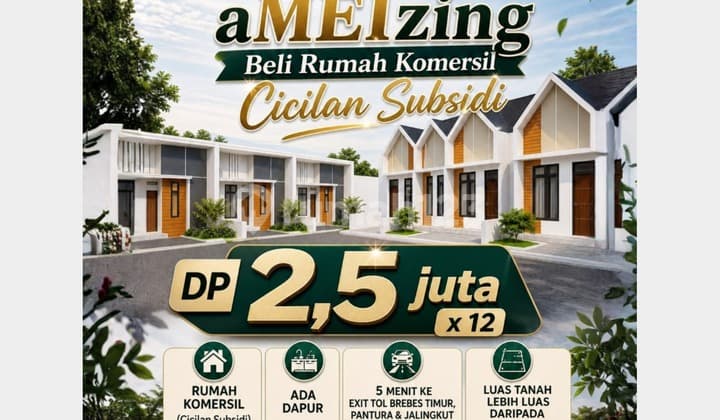 Cuma 1 Juta/Bulan Dapat Rumah Komersil SHM Dekat Tol