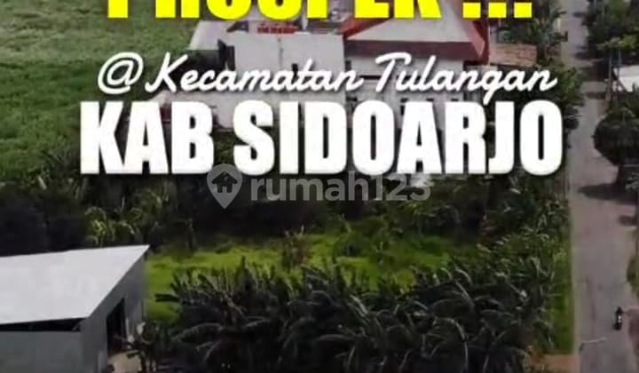 Murah Dijual Tanah Lokasi Strategis! *Tanah - Pinggir Jalan Poros Kabupaten*Kenongo Tulangan Sidoarjo