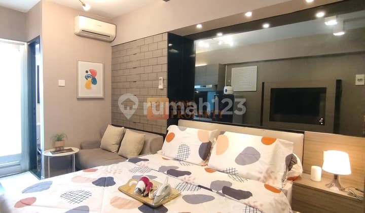 Apartemen Strategis & Stylish Studio 21m2 Green Bay Pluit Siap Pakaidijual Apartemen Green Bay Pluit Greenbay Jakarta Utara.tower Coastview, Dekat Mall , Akses Drop Off Mudah, Salah Satu Tower Favorit.kondisi Full Furnished Interior Dengan Elektronik Suda