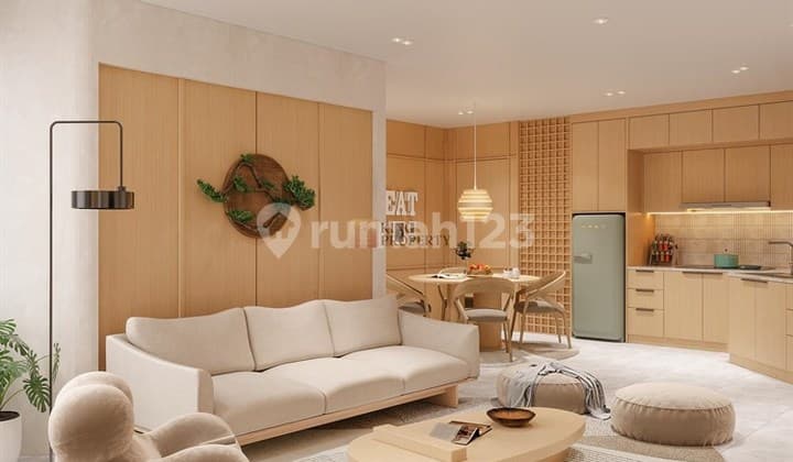 Furnished Interior Modern, Fasilitas Resepsionis 24 jam, Tempat Parkir Mobil, Layanan Kamar, Restoran, Layanan Laundry, Fitness Center, Lapangan Basket, Lapangan Tenis, Kolam Renang, Dijual 3BR Apartemen Mitra Bahari Siap Huni