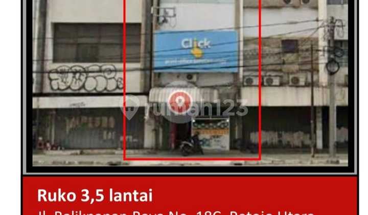 Di Jual Ruko 3,5 Lantai Aset Bank di Jl. Balikpapan Raya Petojo Utara, Gambir, Jakarta Pusat.