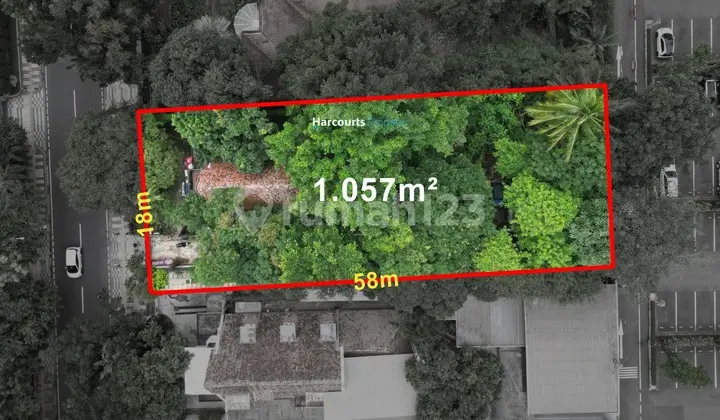 Menteng Area, Disewakan Rumah Lama Hitung Tanah Cocok untuk Usaha bisa di Bangun Fnb, Retail Lokasi Strategis Dekat Jl. Agus Salim,