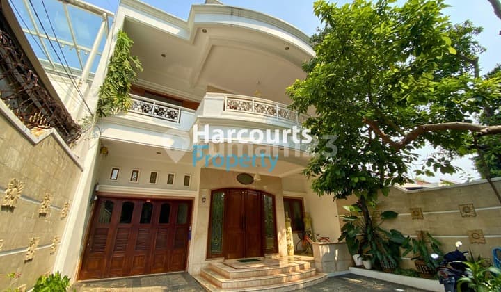 Kebayoran Baru Area, Classic Mediterranean 2-Storey House Price Drops in Wijaya, South Jakarta