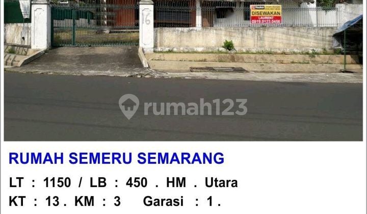 Rumah Jalan Semeru 13Kt Semarang