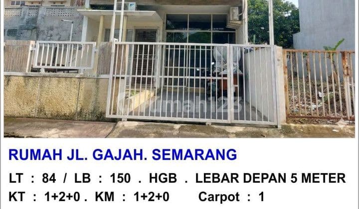 Rumah 3Kt Gajah Semarang Timur