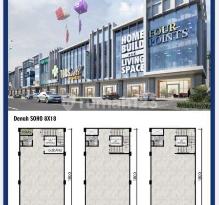 disewakan soho wallstreet 8 x 18 siap pakai