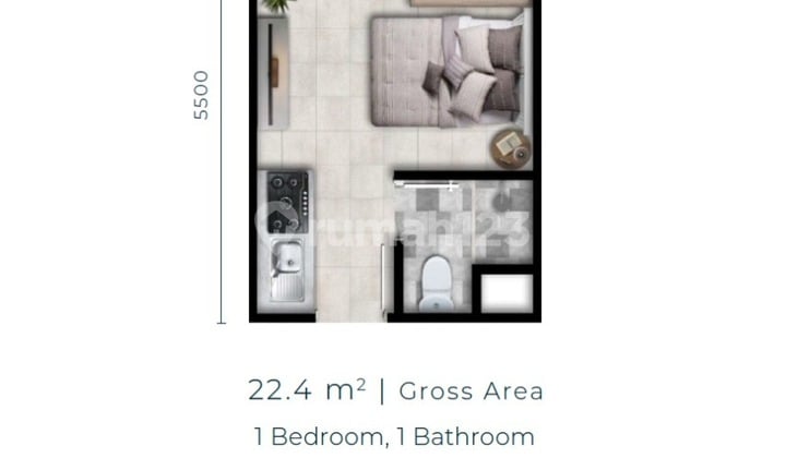 Studio Type Apartment for Sale in Batam Centre