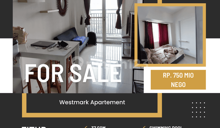 Beli Sekarang Apartemen 1+1br Bagus di Westmark Murah Nego