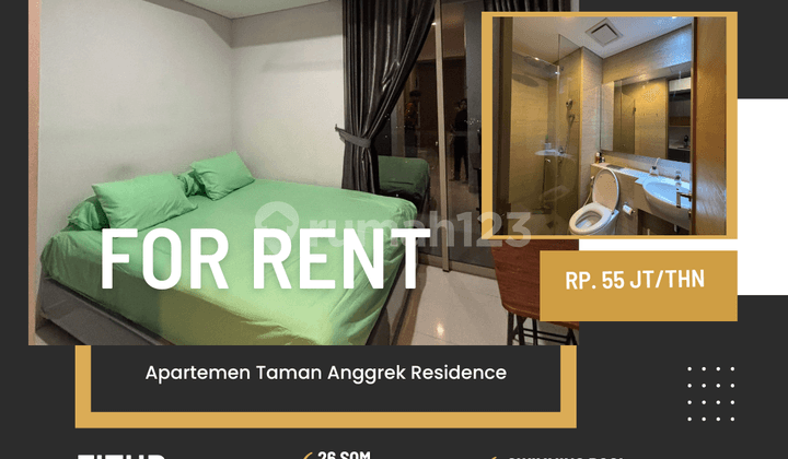 Sewa Apartemen Tares type studio full furnish siap huni jakarta barat dekat mall ta cp dan neo soho