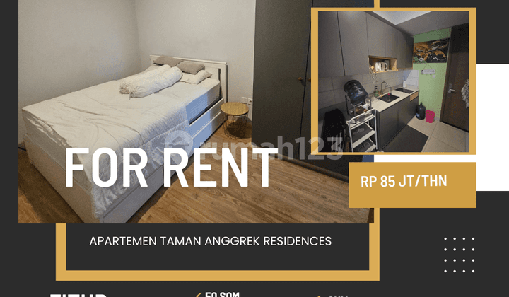 SEWA APARTEMEN TAMAN ANGGREK RESIDENCE TYPE 2BR FULL FURNISH SIAP HUNI DEKAT 4 MALL JAKARTA BARAT
