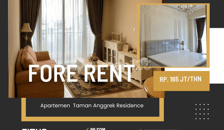 Sewa Apartemen Tares 2BR strategis siap huni jakarta barat